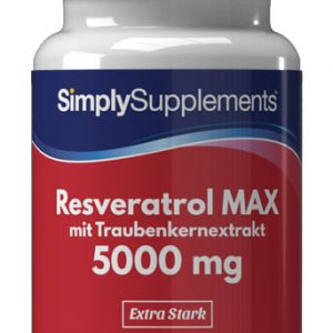Resveratrol Max mit Traubenkernextrakt 5000mg - 60 Kapseln